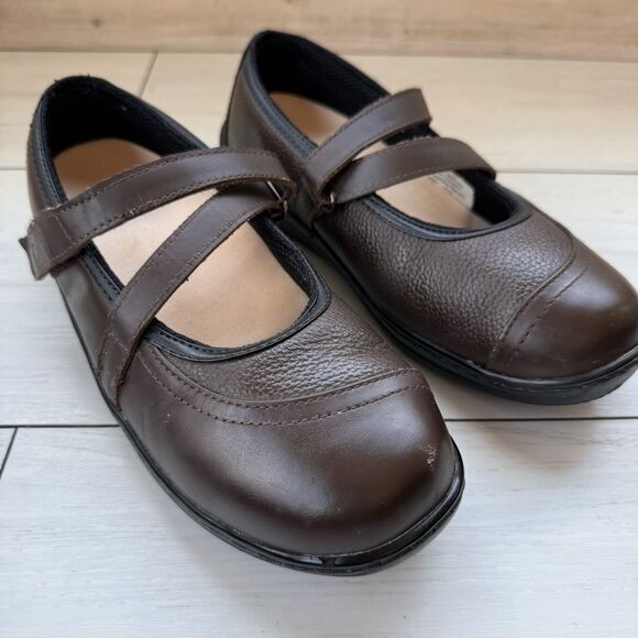 Orthofeet Shoes Womens Size 8.5 Medium Black Leather Upper Mary Jane Comfort - Picture 2 of 13